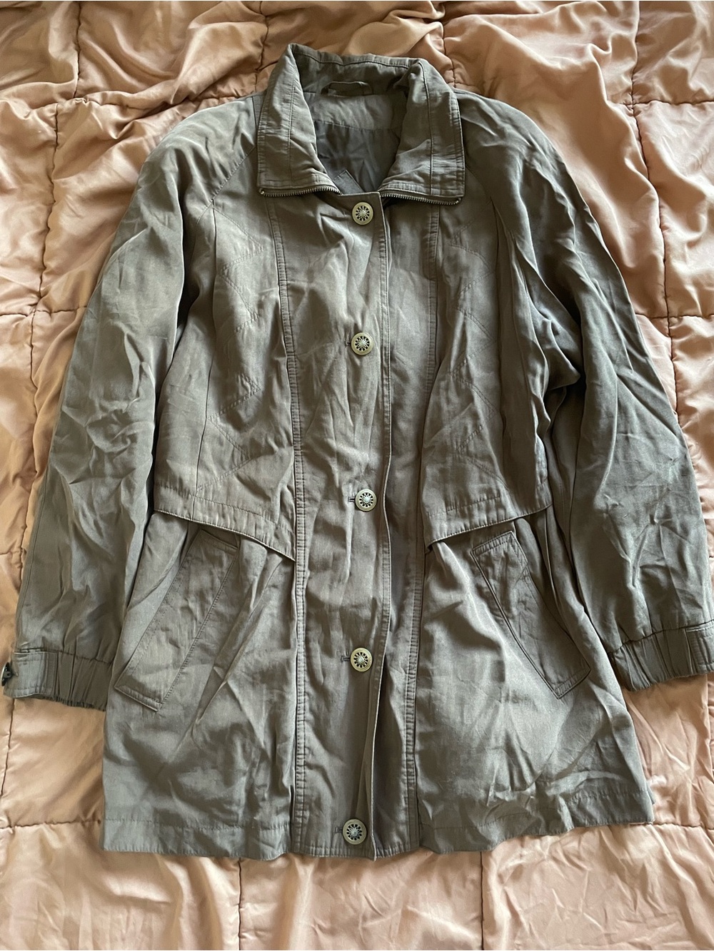Women’s Brown Trench Coat - Classic Button Front